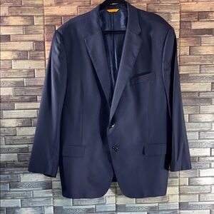 EUC Classic Navy 100% Wool Hickey Freeman  Honey Way 50R Men's Beacon Blazer
